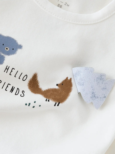 Name it Langarm Body Hello Friends cloud dancer