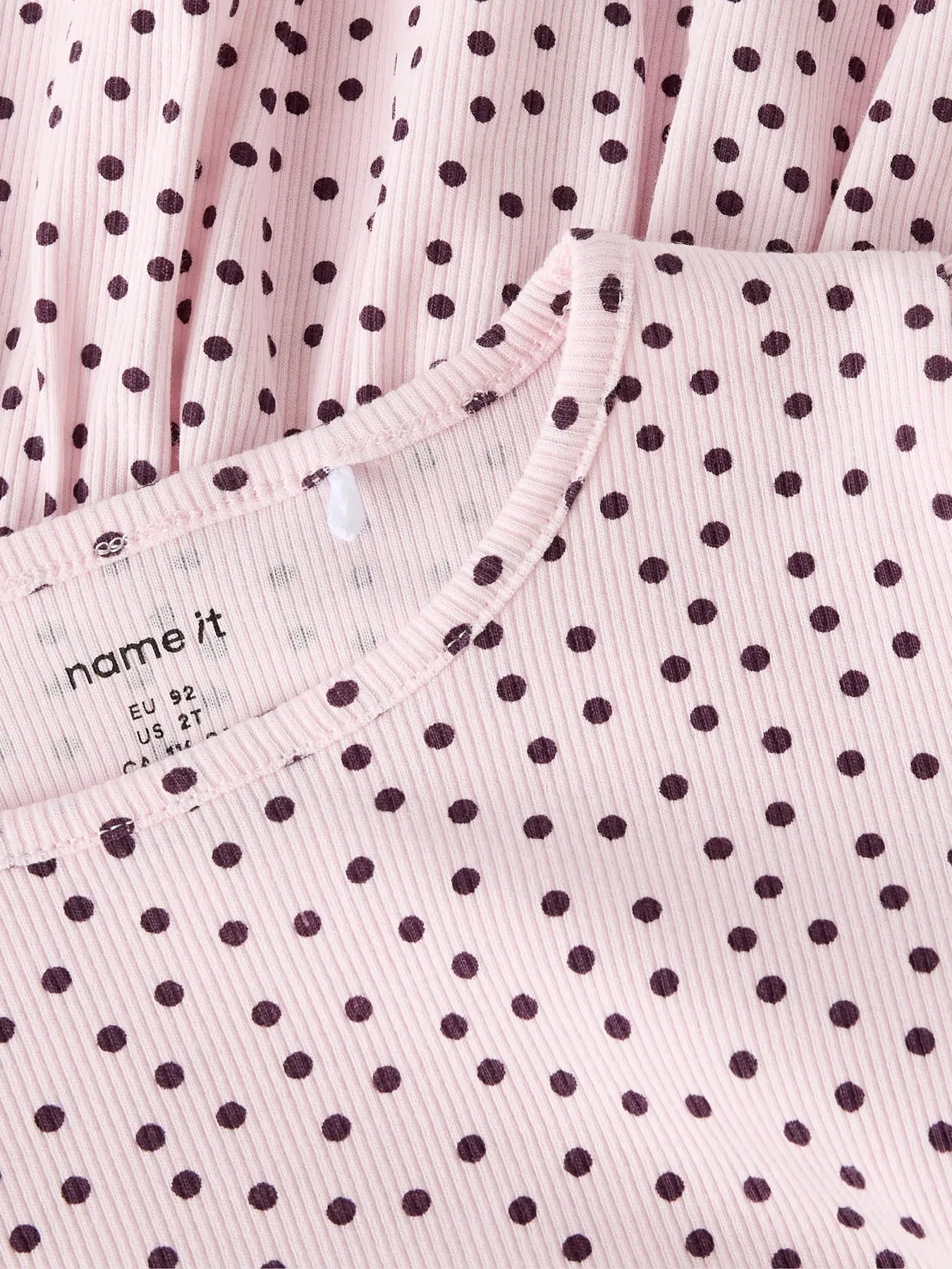 Name it Rip Langarmshirt mit Schößchen Punkte zartrosa