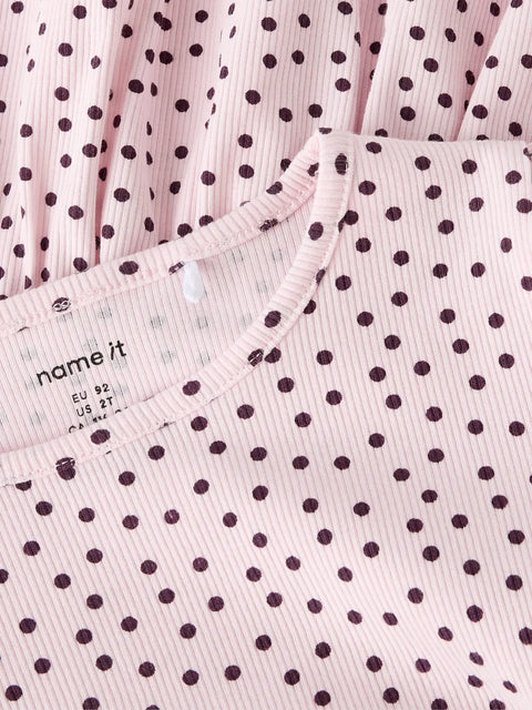 Name it Rip Langarmshirt mit Schößchen Punkte zartrosa