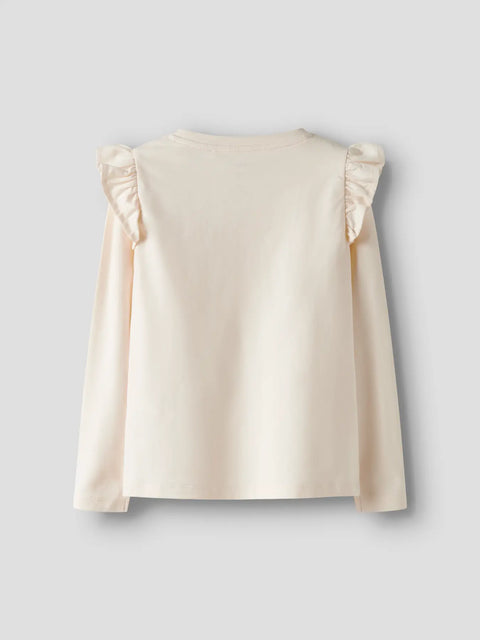 Name it Langarmshirt Glitzer Elfe creme