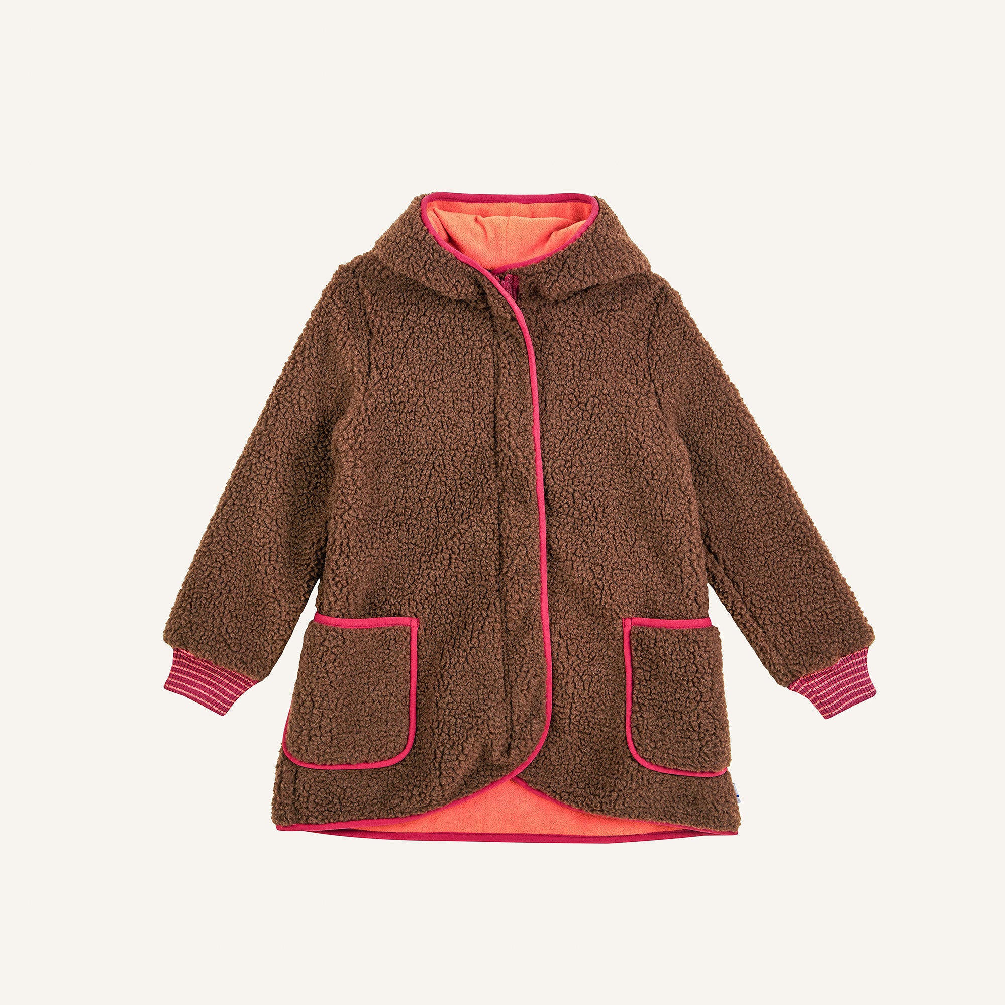 Finkid LIKKA NALLE Teddyjacke - Zip in Innenjacke cocoa/beet red