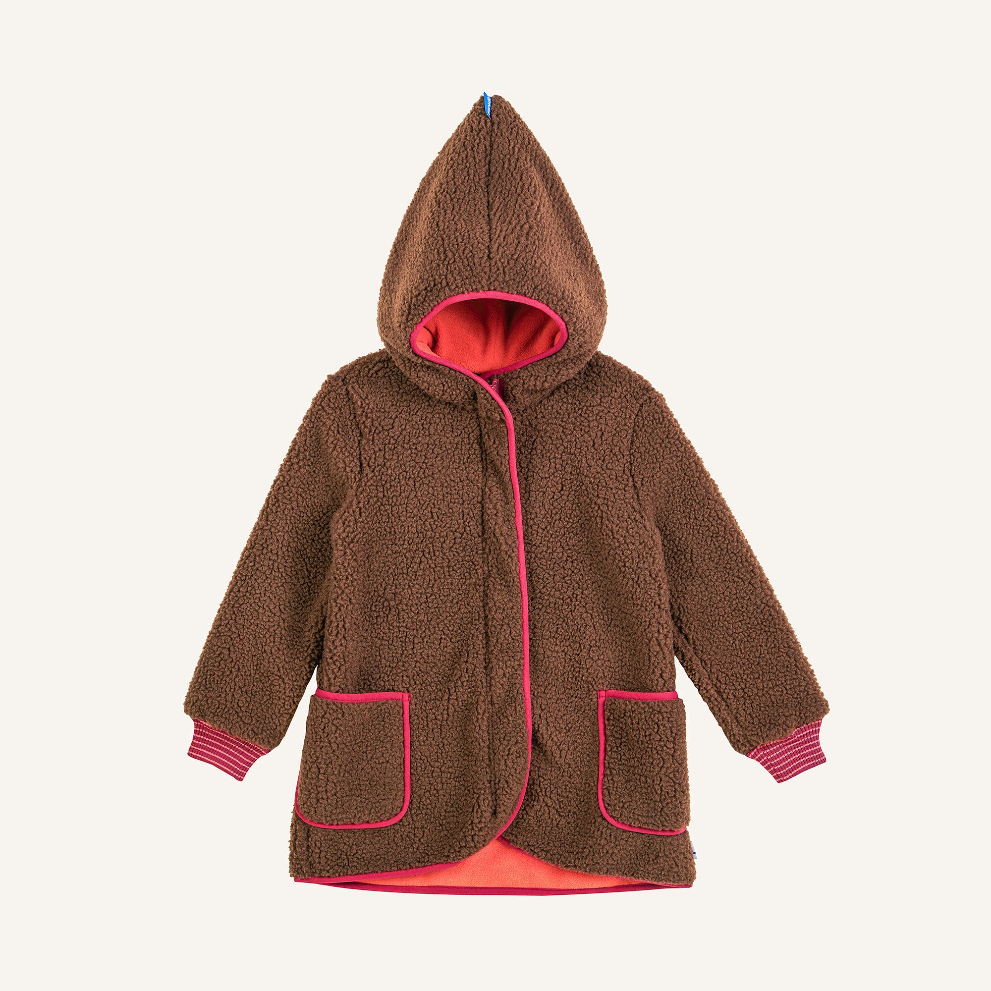 Finkid LIKKA NALLE Teddyjacke - Zip in Innenjacke cocoa/beet red