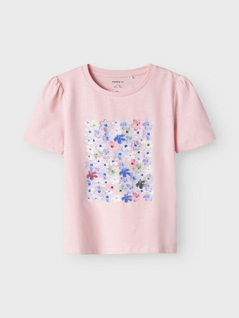 Name it T-Shirt Floral rosapink
