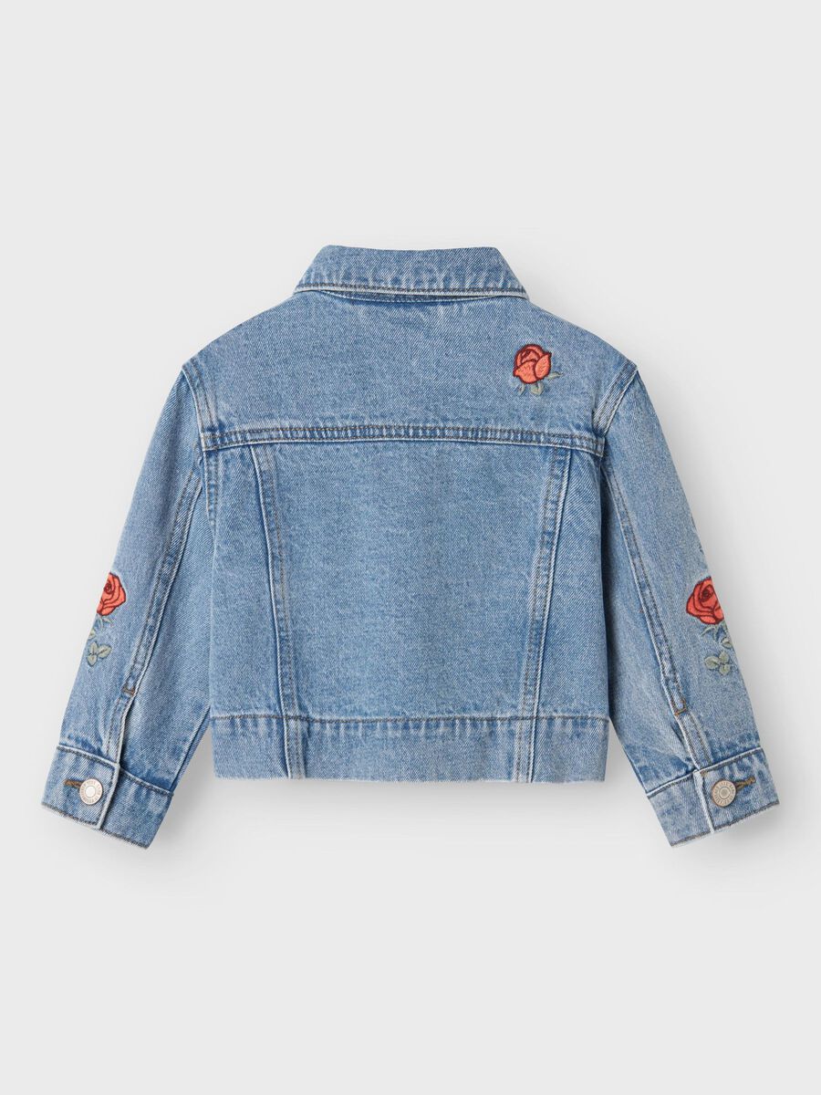 Name it Jeansjacke Rosen light blue