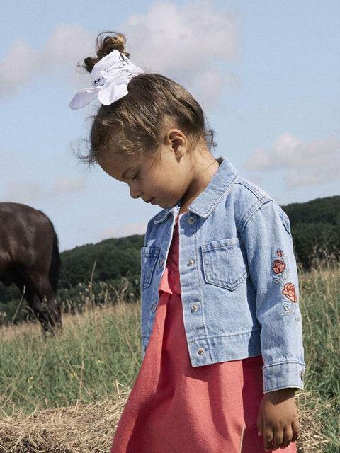 Name it Jeansjacke Rosen light blue