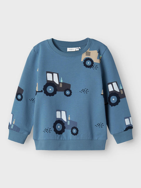 Name it Sweatshirt Traktoren blaugrau