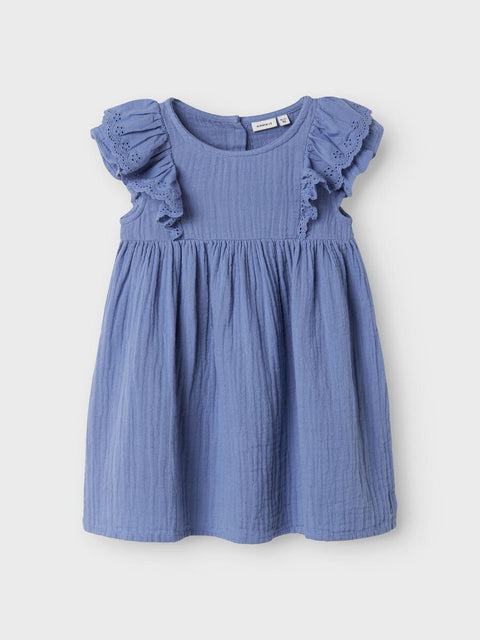 Name it Musselin Kleid dunkles jeansblau