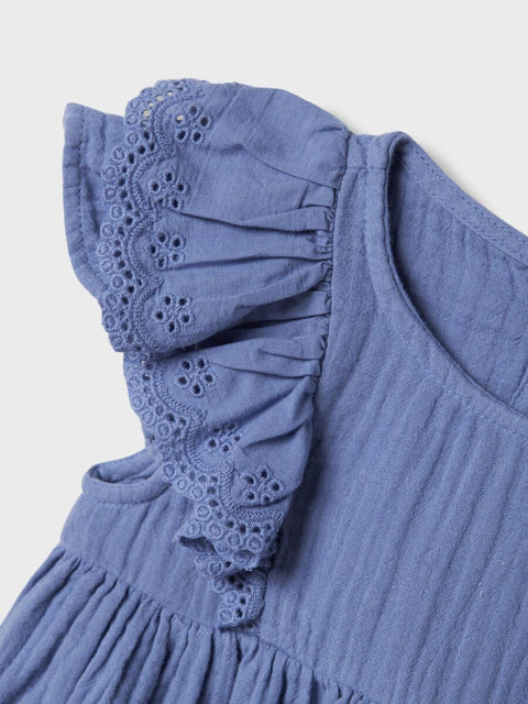 Name it Musselin Kleid dunkles jeansblau