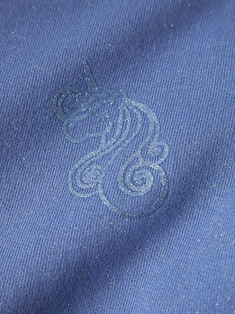 Name it Sweat Kleid Glitzer Einhorn saphirblau