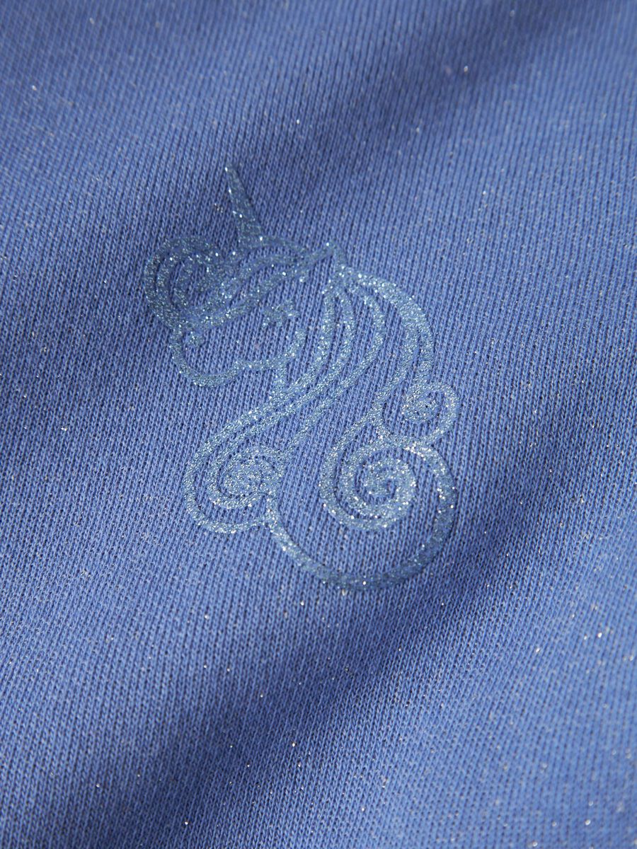 Name it Sweat Kleid Glitzer Einhorn saphirblau