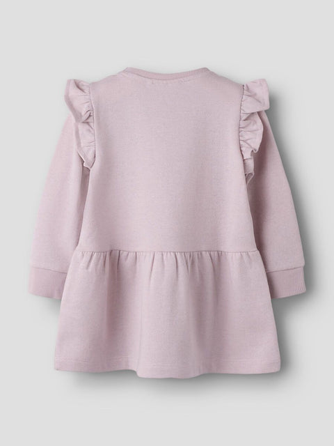 Name it Sweat Kleid Glitzer Einhorn zartrosa