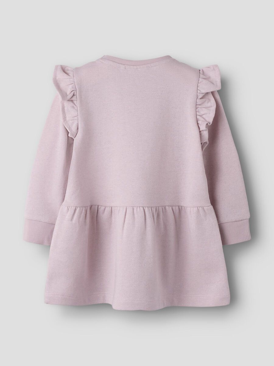 Name it Sweat Kleid Glitzer Einhorn zartrosa