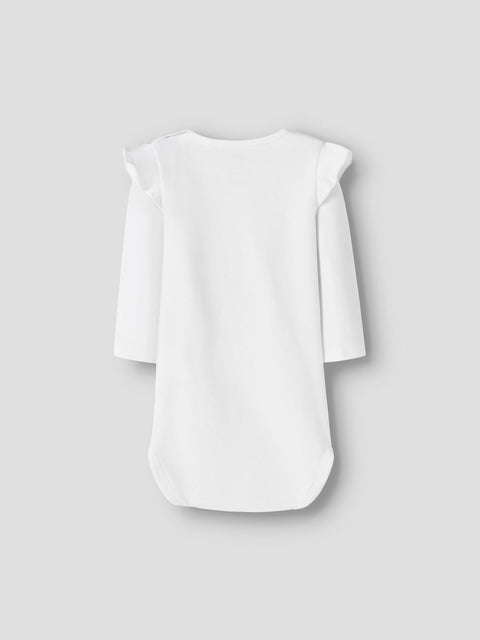 Name it Langarm Body Bärchen weiß