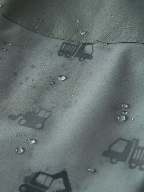 Name it Magic Softshellhose Baufahrzeuge balsam green