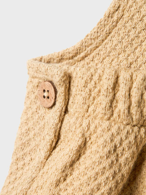 Lil' Atelier Jacquard-Strick Overall taos taupe