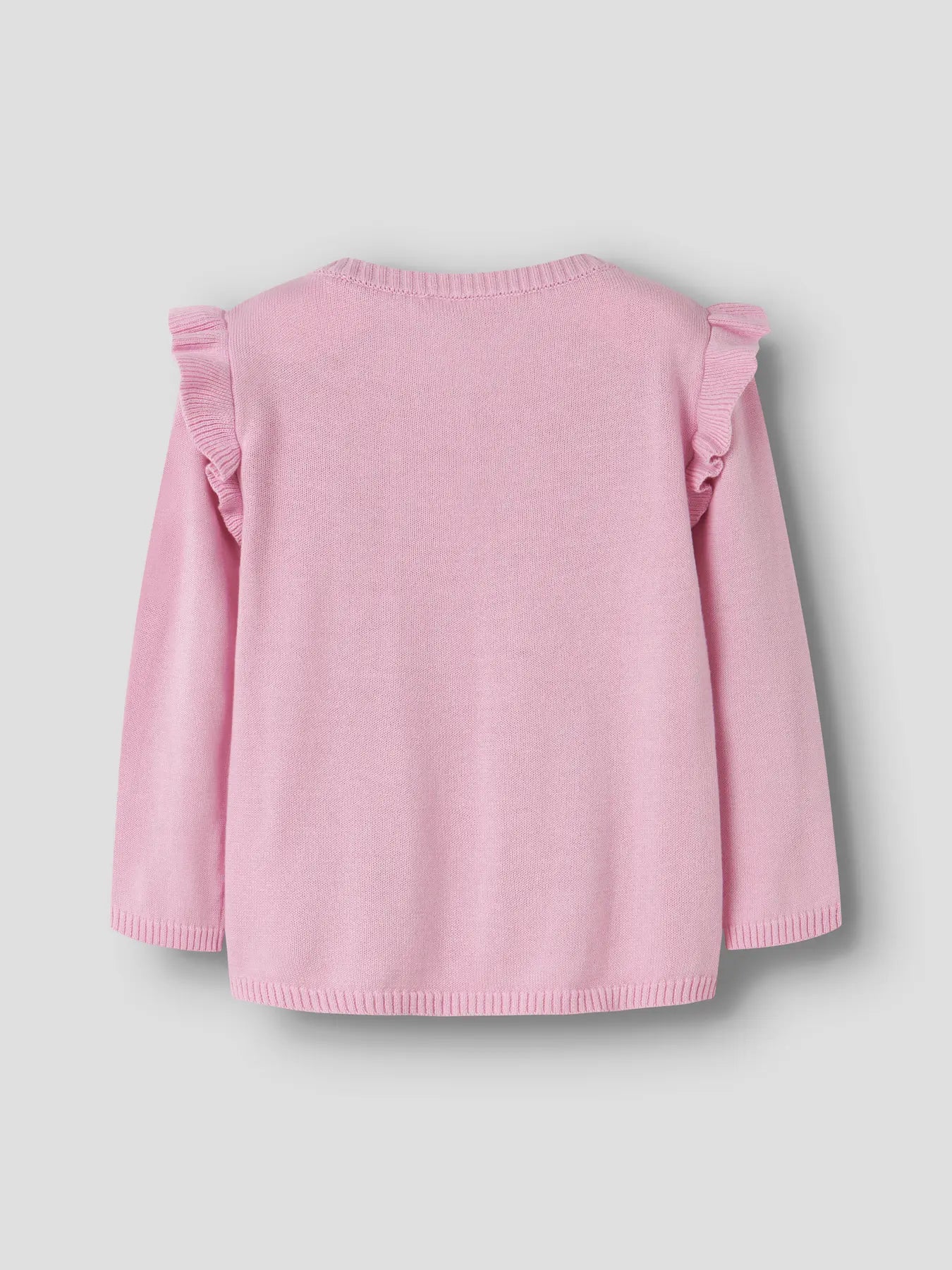 Name it Rüschen Strickjacke Blumenranke rosapink