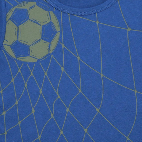 Enfant Terrible T-Shirt mit Fußballdruck in blue