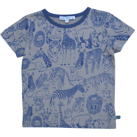 Enfant Terrible T-Shirt Safari in taupe-blue