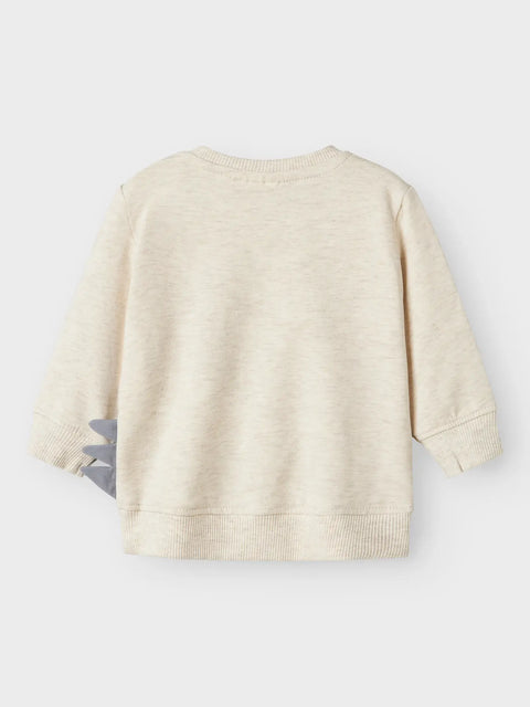Name it Sweatshirt Dino beige meliert