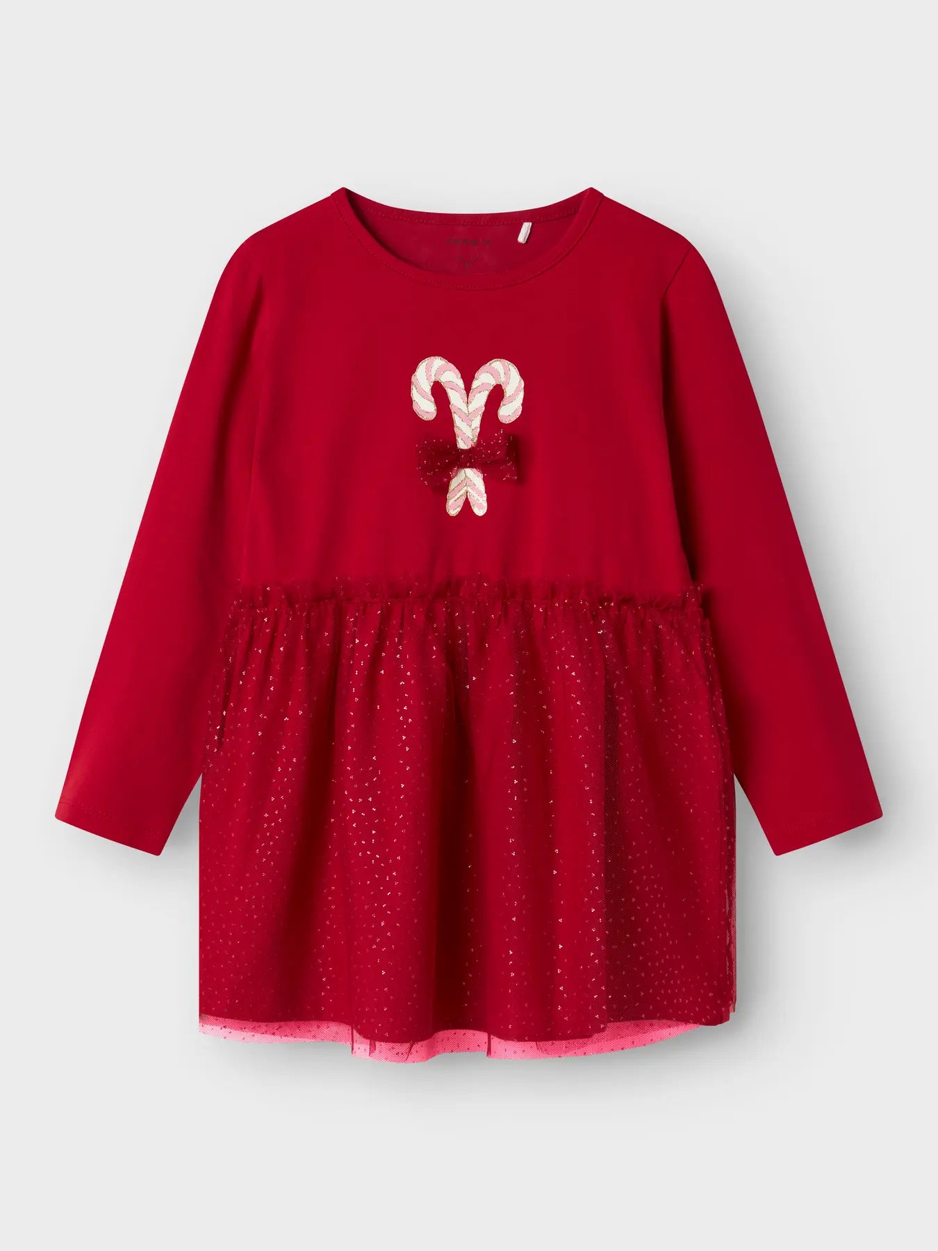 Name it Tüllkleid Zuckerstangen rot