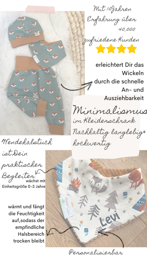 3-teiliges MitwachsSet Lila Streublumen