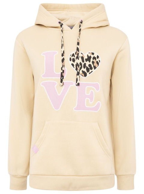 Zwillingsherz Hoodie "Leo Love" beige