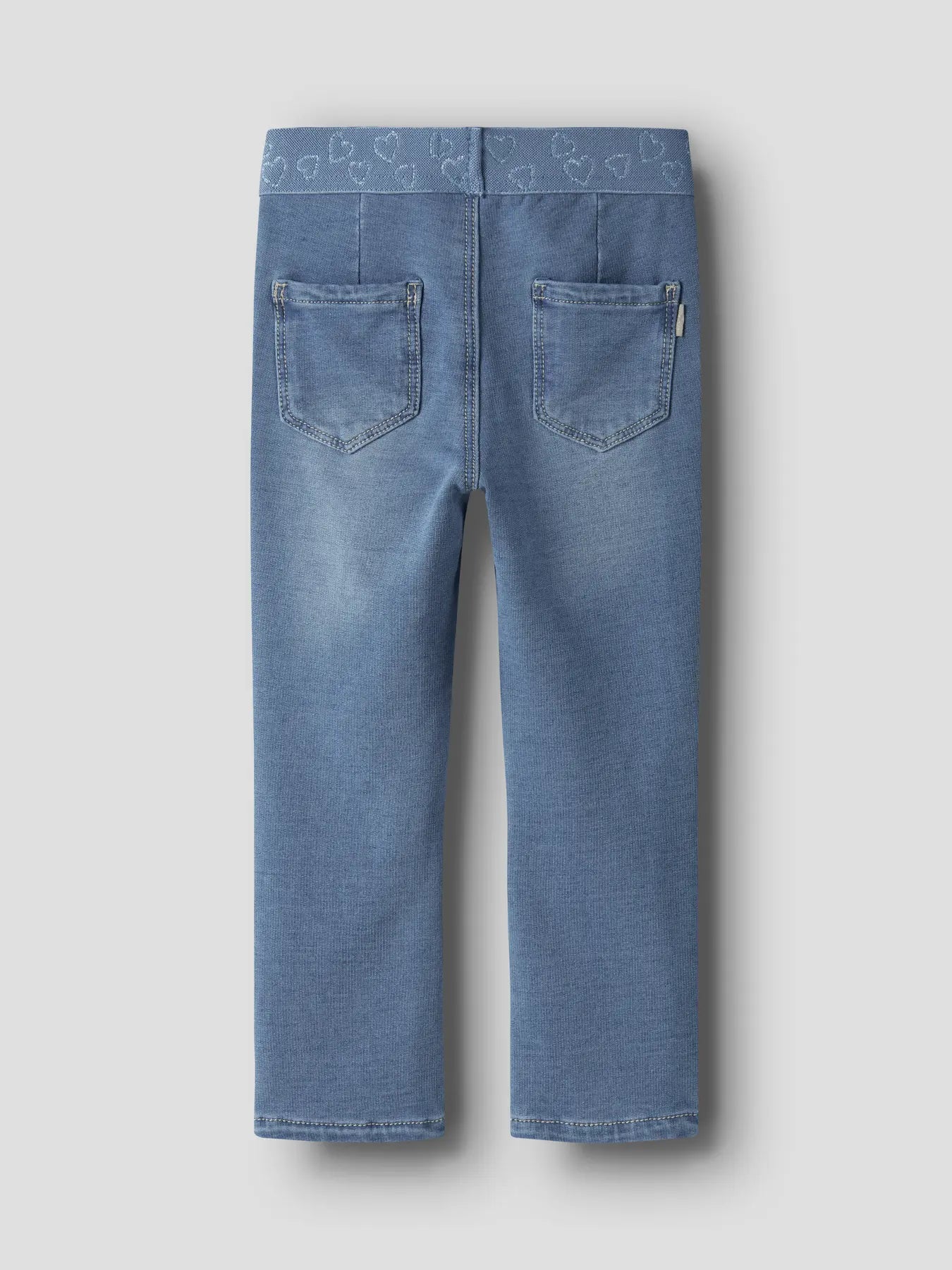 Name it Jeans Leggings medium blue Glitzerbündchen Herzen