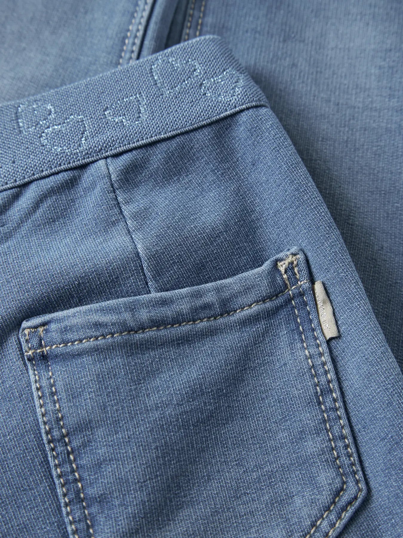 Name it Jeans Leggings medium blue Glitzerbündchen Herzen