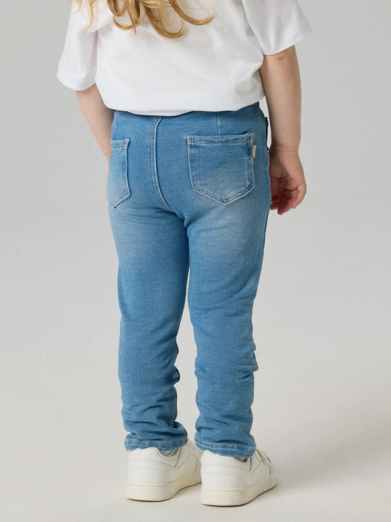 Name it Jeans Leggings medium blue Glitzerbündchen Herzen