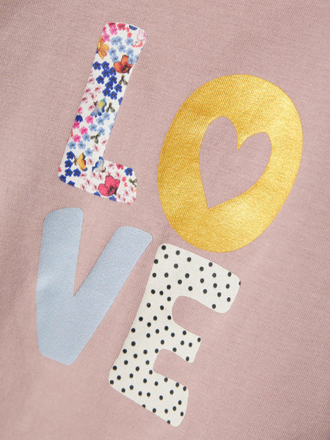 Name it Langarmshirt Love lilac