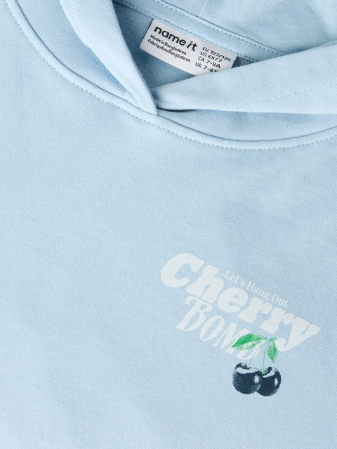 Name it Sweat Hoodie Mon Cherry babyblau