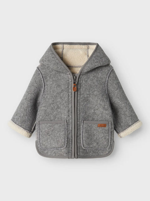 Name it Woll Jacke grau meliert