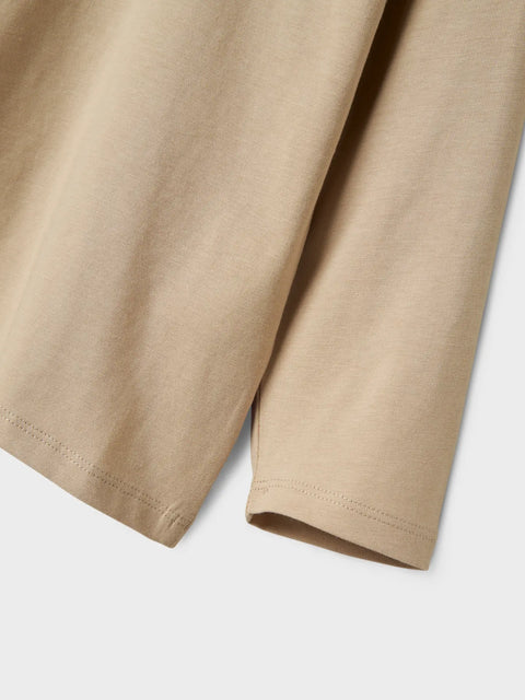 Name it Langarmshirt Dino hellbraun/grün