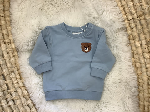 Name it Sweatshirt Bär nebelblau