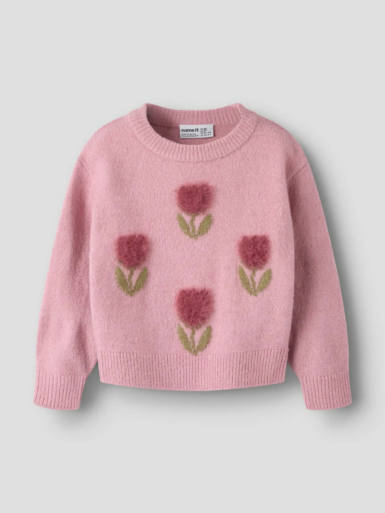 Name it Strickpullover Blumen lilas