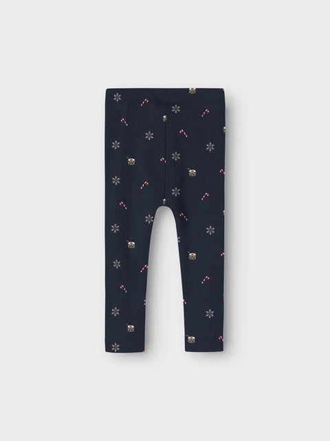 Name it Leggings XMAS dunkelblau