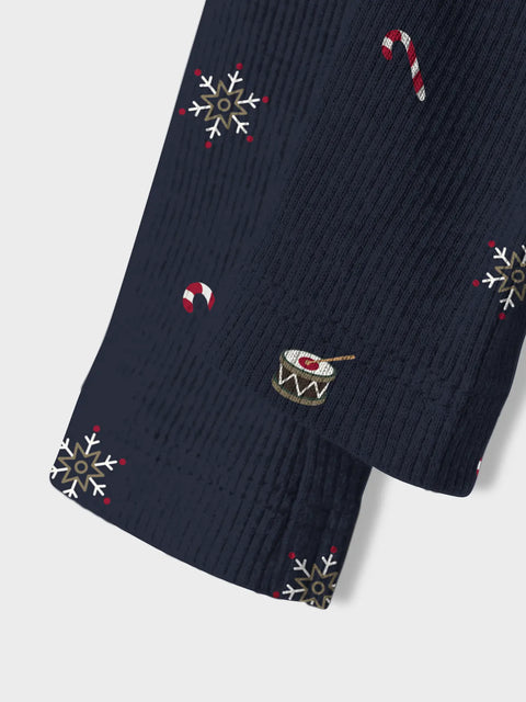 Name it Leggings XMAS dunkelblau
