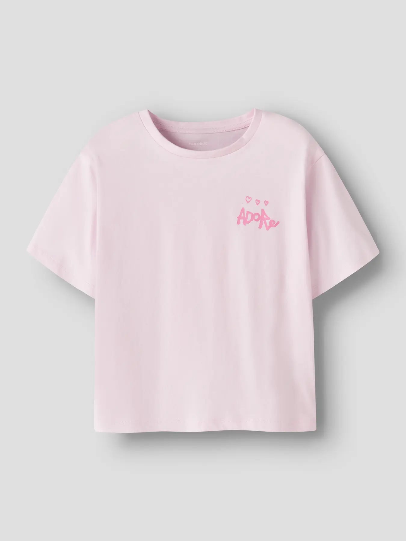 Name it T-Shirt Hibiskus zartrosa