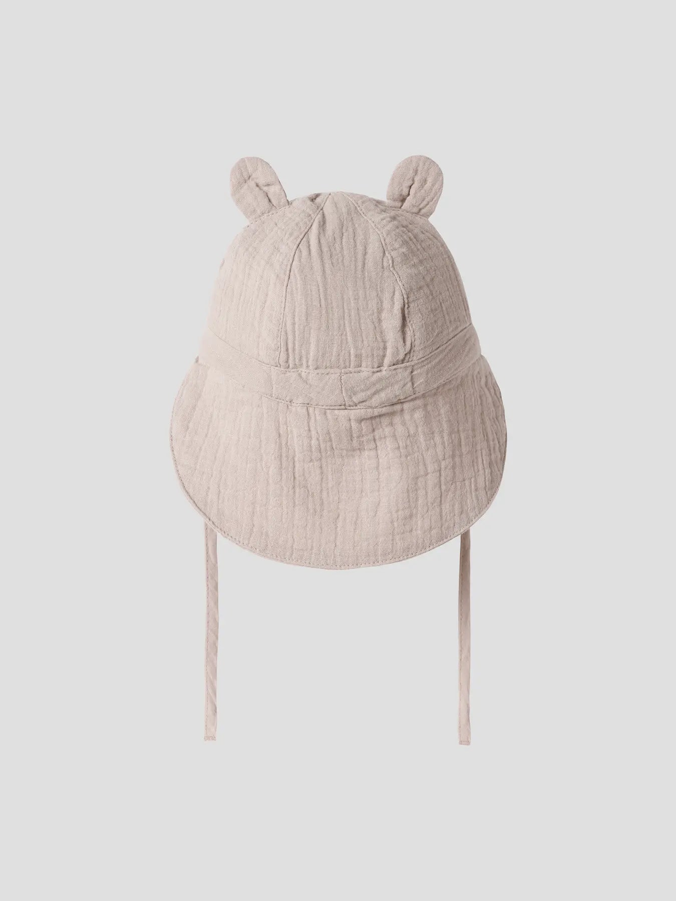 Name it Musselin Bindemütze mit Nackenschutz beige