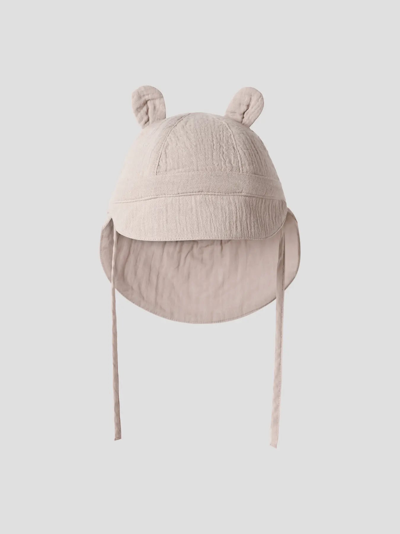 Name it Musselin Bindemütze mit Nackenschutz beige