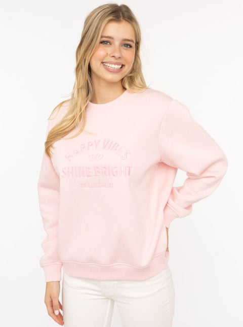 Zwillingsherz Sweater "Happy Vibes" zartosa