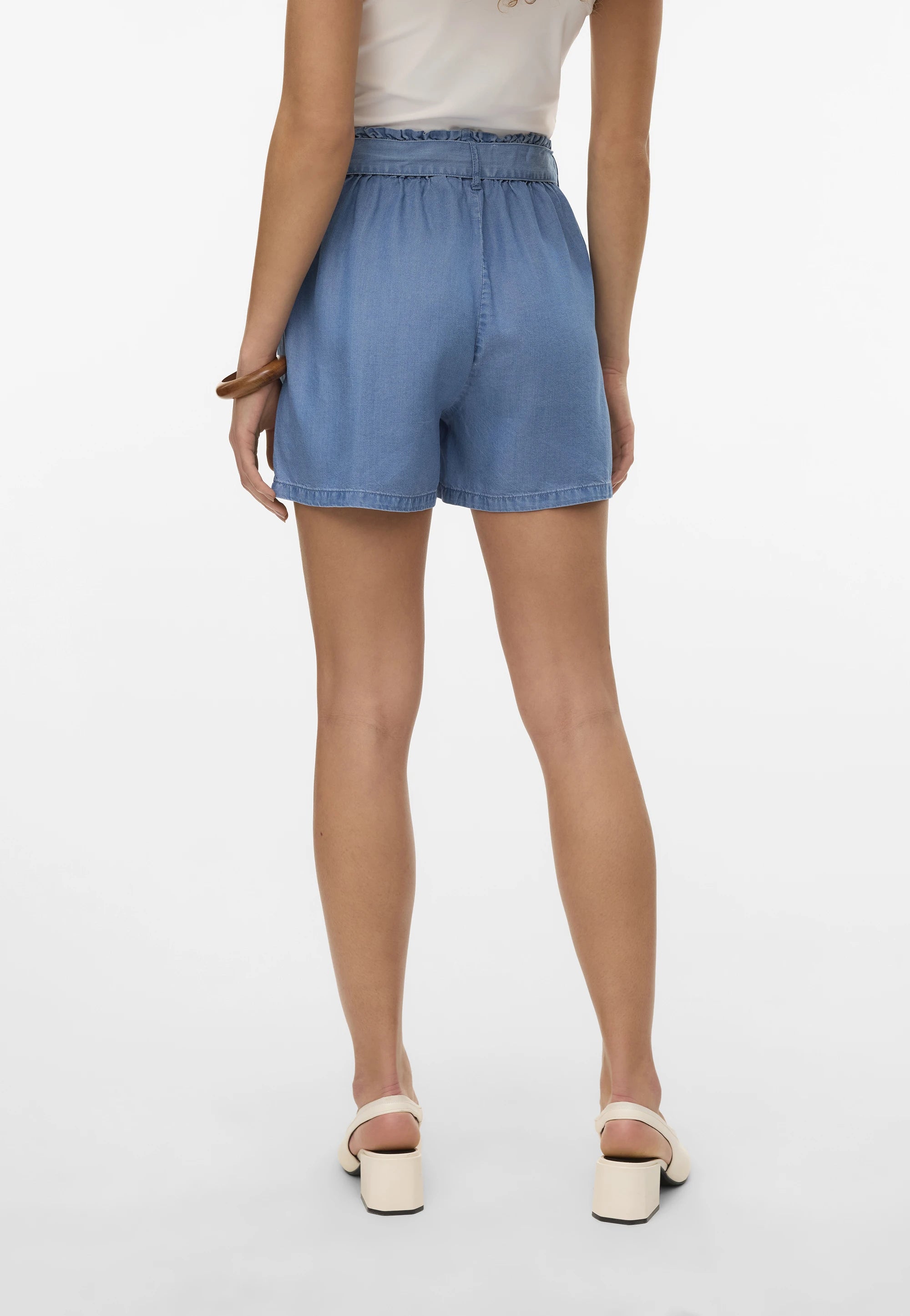 Vero Moda Tencel Shorts medium blue denim