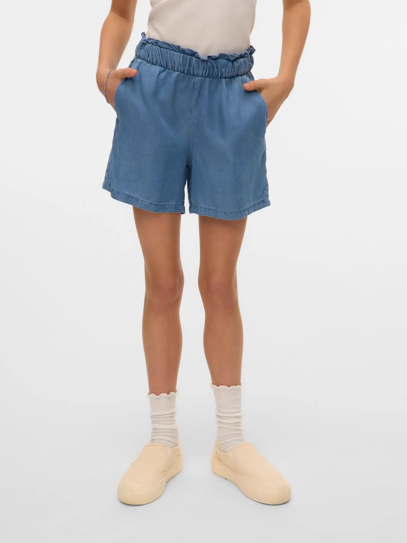 Vero Moda Girls Jeans Shorts medium blue