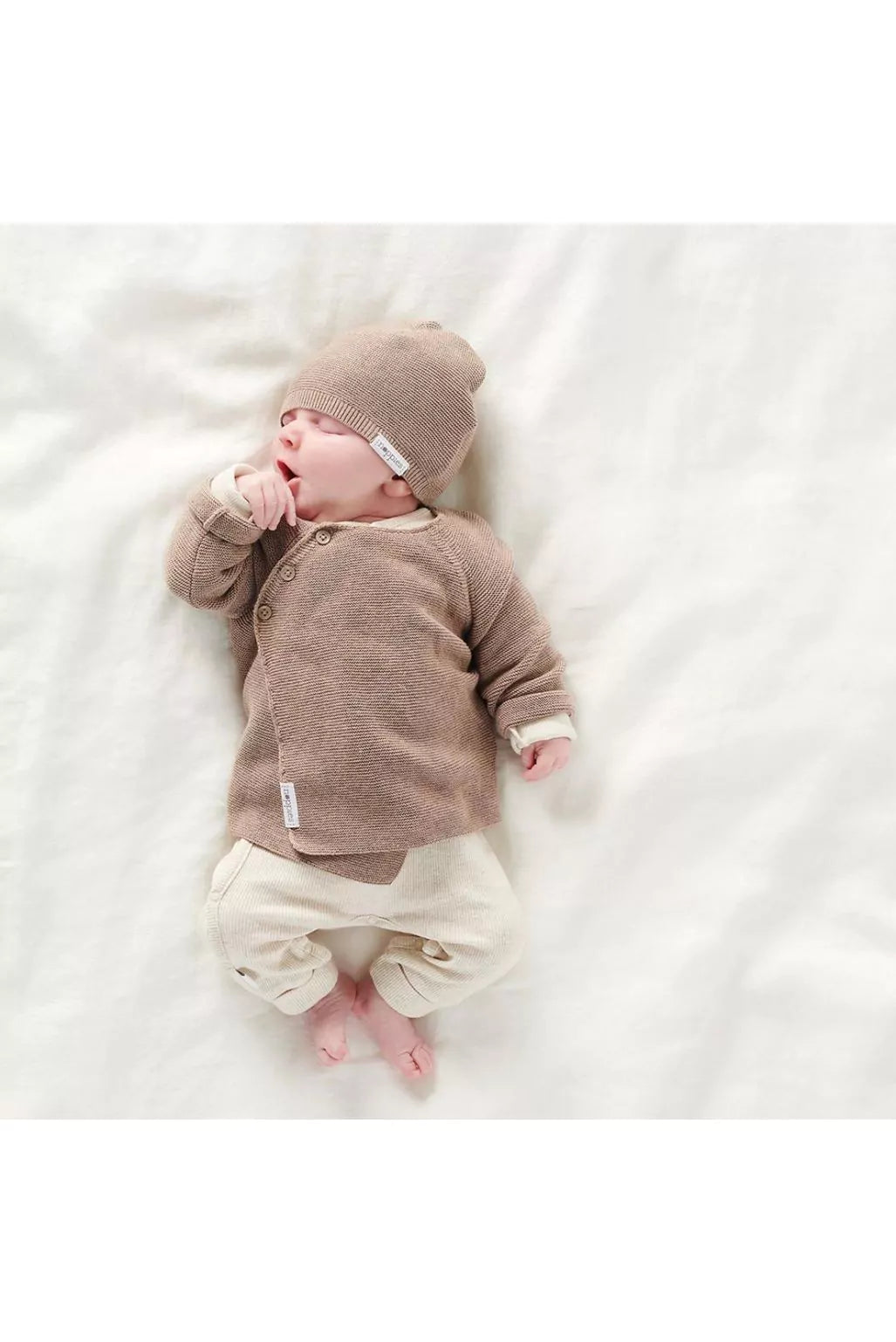 Noppies Baby Strickmütze Taupe Melange