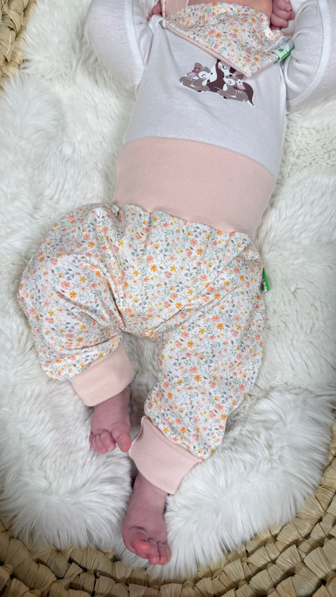 Naturkind Biomode® Mitwachshose / Babyhose Bio Baumwolle Blütenmeer ★exklusiv★