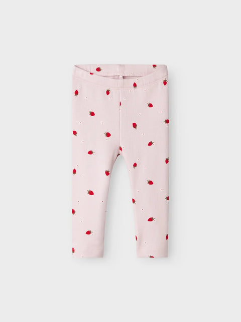 Name it Leggings Erdbeeren light lilac