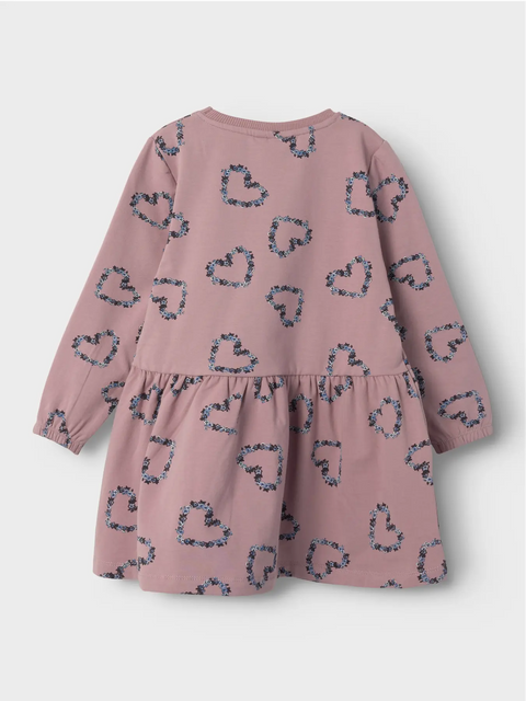 Name it Sweat Kleid Blumen Herzen toadstool