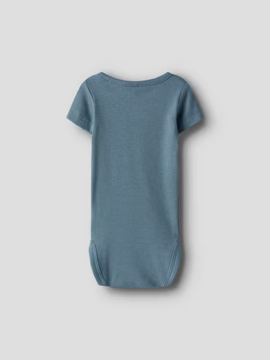 Name it kurzarm Rib Body seeblau