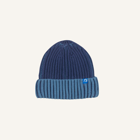 Finkid PIPPALOT Zweifarbiger Strick Beanie navy/dove