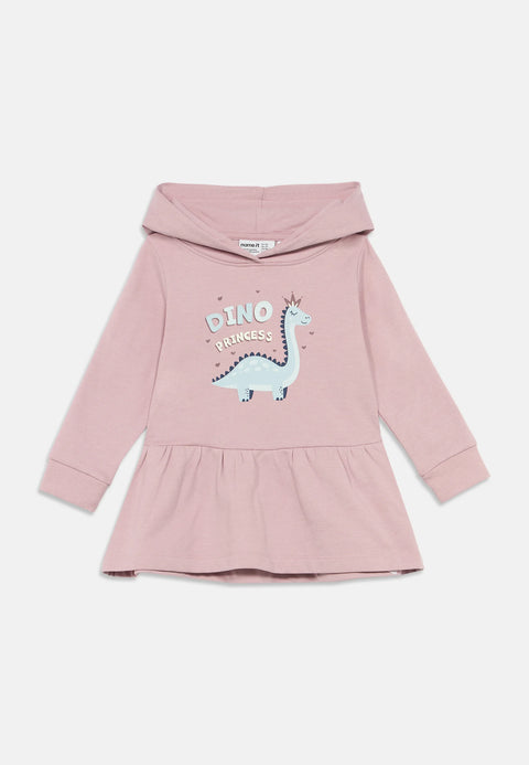 Name it Sweat Tunika mit Kapuze Dino lilac